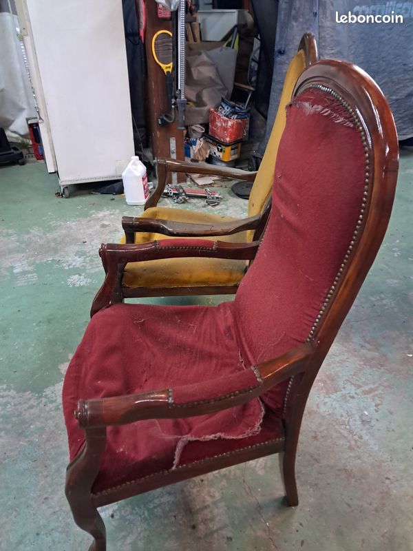 Lot fauteuils style voltaire à rénover (image 5)