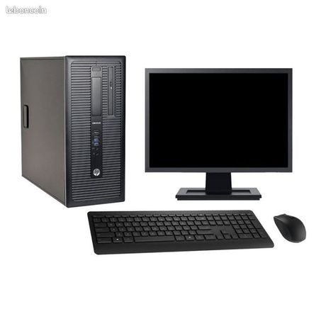 PC HP EliteDesk 800 G3 Reconditionné – G4400, 8Go RAM, 1To HDD, Windows 10, WiFi