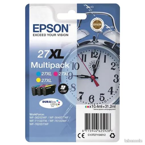 Epson 27XL Multipack - Pack de 3 - 31.2 ml - XL - jaune, cyan, magenta - original (image 1)