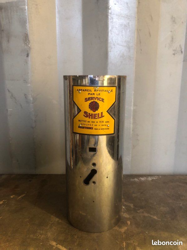 Ancien distributeur essence shell bidon huile ancien (image 1)