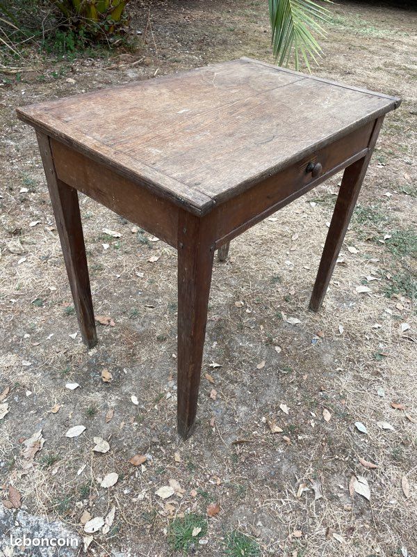 Petite table plateau chêne (image 1)