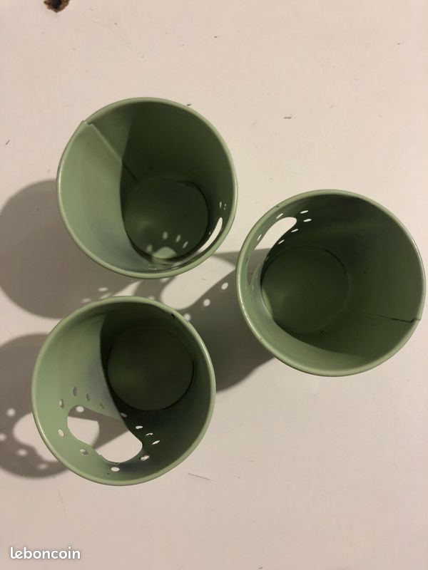 Lot 3 pots acier vert coeur (image 5)