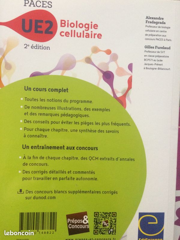 Livre PACES - Biologie Cellulaire UE2 (image 2)