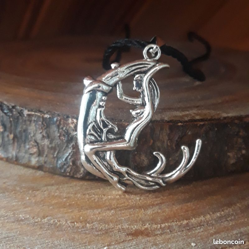 Collier demi lune et deesse de la fertilité - Hecate - Mythologie - wicca ésotérisme (image 3)