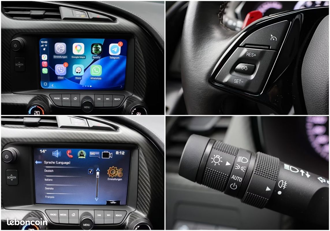 CORVETTE C7 Z06 6.2 V8 659 ch – HUD – Bose – Caméra 360° – Targa Carbone (image 39)