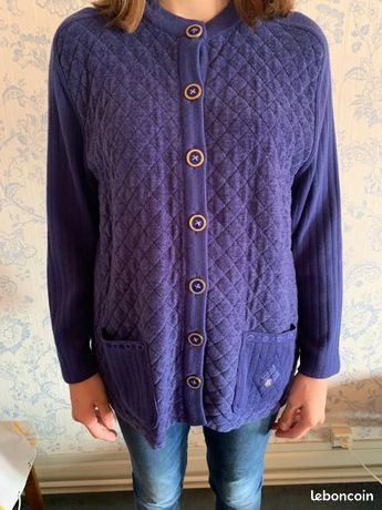 Veste/Gilet Long Manches Courtes Chassagnard - Taille 46 - Made In France - Occasion Très Bon État