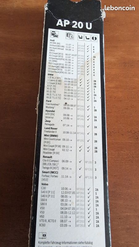 Essuie-glace Bosch AP20U (image 2)