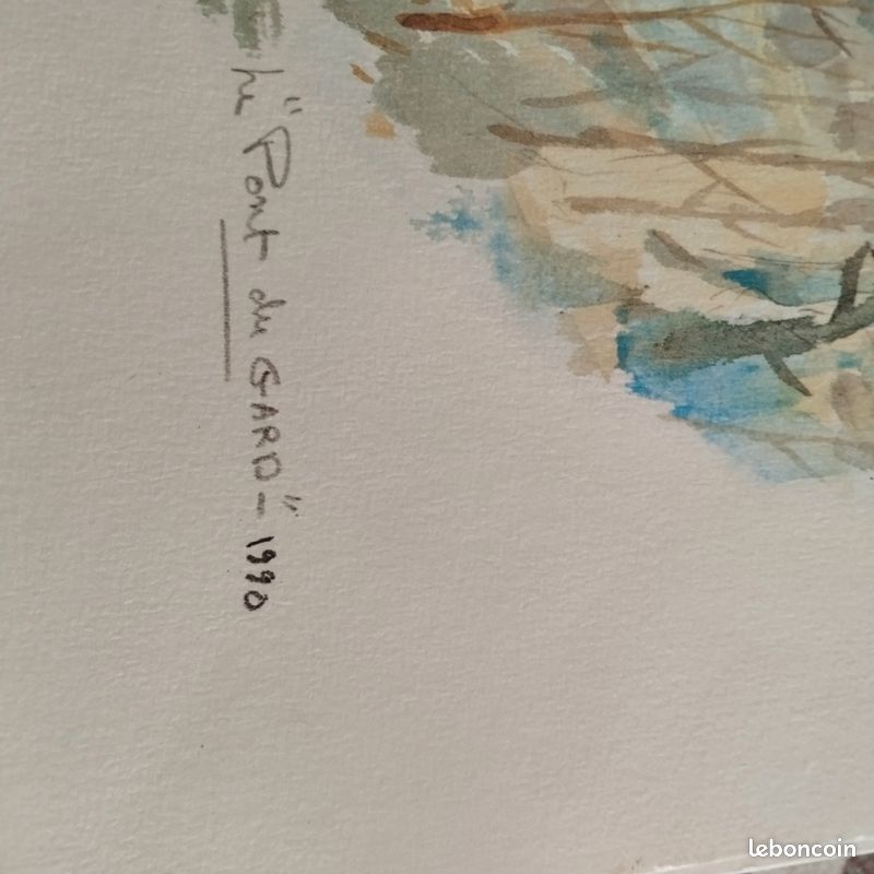 Lot 6 aquarelles originales "paysages de provence"signées Bruno Parizat 33x51cm (image 4)