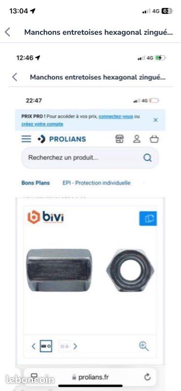 Paquet de 250 Manchons entretoises hexagonal zingué pour tige filetée (image 3)