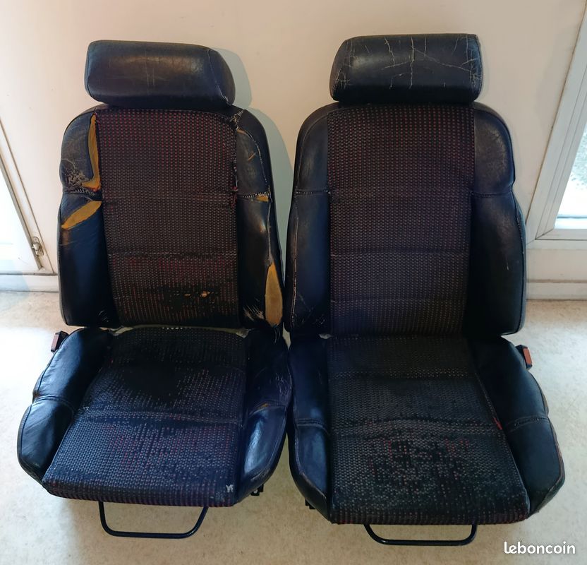 Sellerie semi cuir 205 quarter rouge GTI 1,9 (image 1)