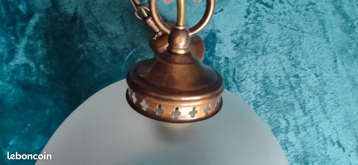 Suspension verre et perles (image 4)