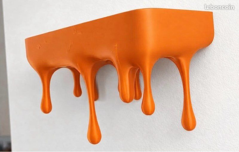 Étagère Murale Décorative Orange Saetta - Design Ajouré, En Fibre De Bois, Longueur Max 56 Cm