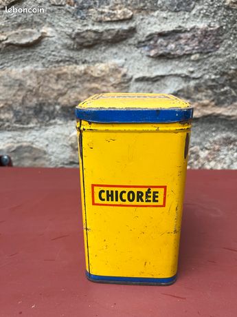 Boîte En Tôle Banania Vintage Années 1930 - Bleu/blanc/rouge, état Patiné