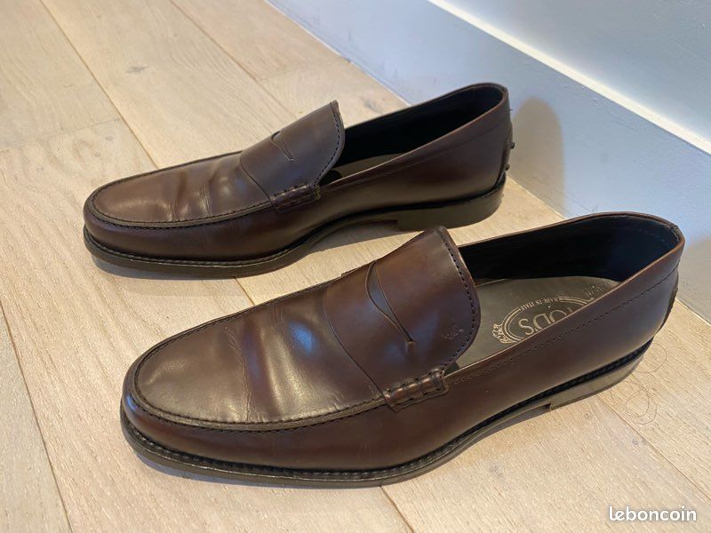 Mocassins Tod’s en cuir marron foncé – Homme EU 10 (image 4)