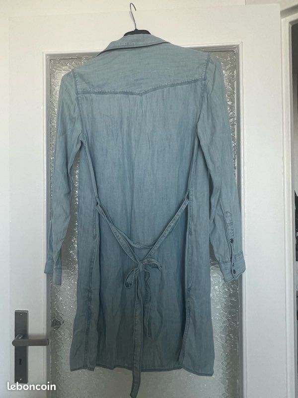 Chemise longue en jean GAP (image 3)