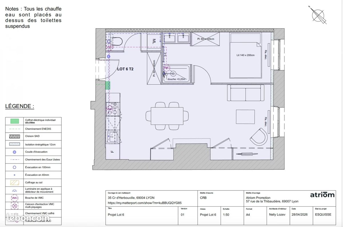 Appartement 2 pièces 39 m² · à Lyon · 39 m² · 149 000 €