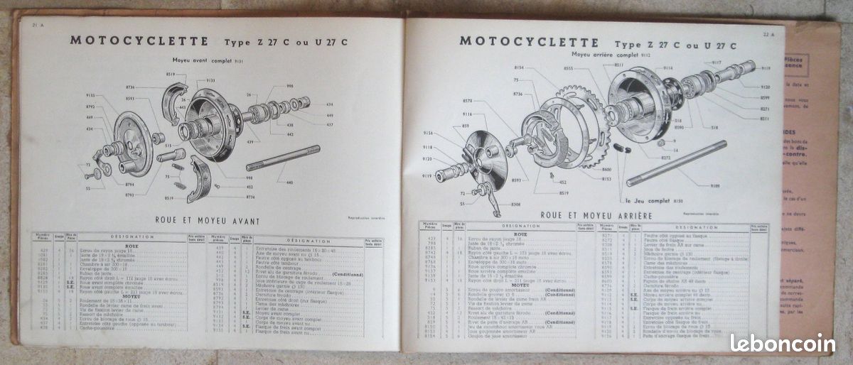 Catalogue de Pièces détachées Motobécane 175 cm3 Z26C, U26C, Z27C et U27C (image 8)