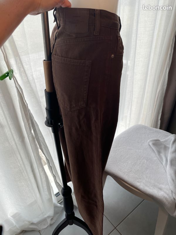 Jeans marron super wideleg marque "Stradivarius" taille 36 neuf avec étiquette (image 11)