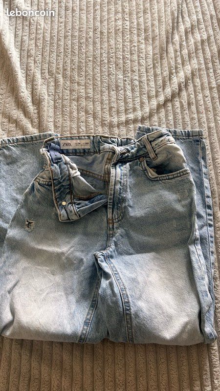 Jean Denim Clair Coupe "Dad/Mom" Vintage pour Enfant - Pointure 10ans (image 5)