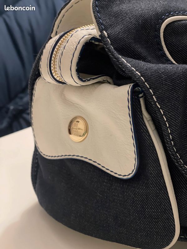 Sac Lancel cuir et demim jean (image 3)