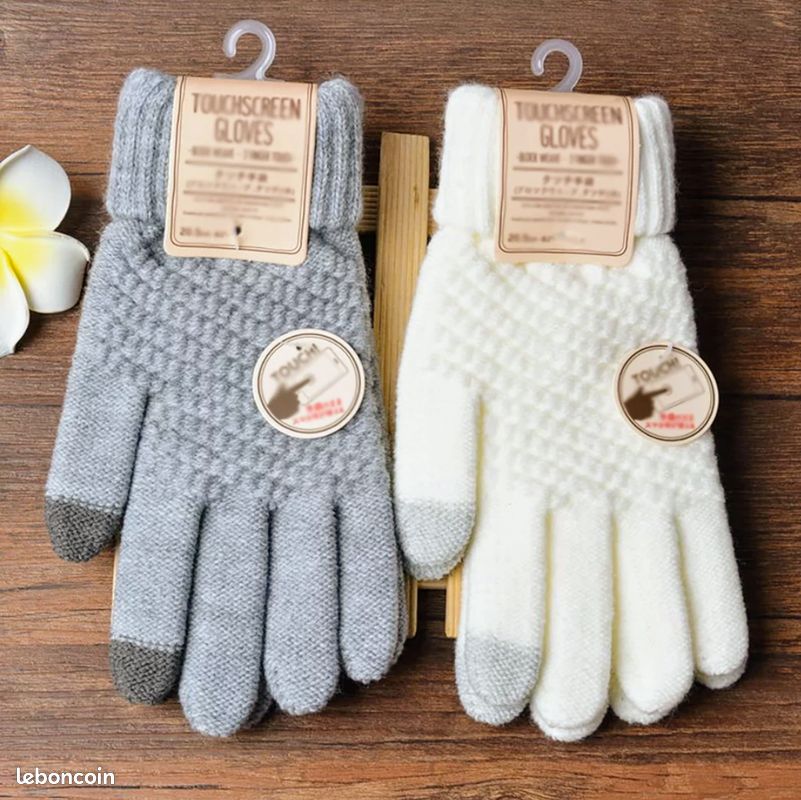 Gants tricotés tactiles pour l'hiver (image 2)