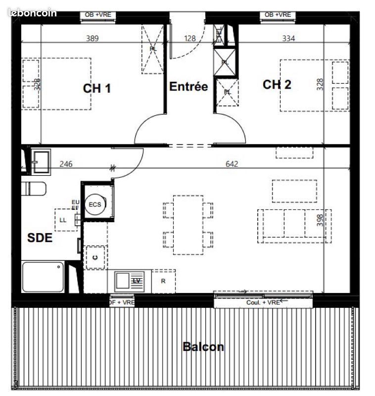 Appartement 3 pièces 63 m² · à Dompierre-sur-Mer · 63 m² · 1 060 €/mois