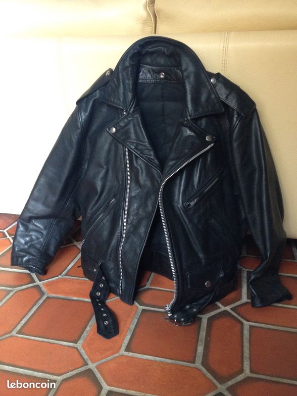 Perfecto cuir noir très épais Idéal moto (image 2)