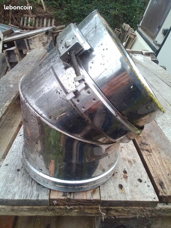 Coude inox 45 degré D130/180 mm (image 3)