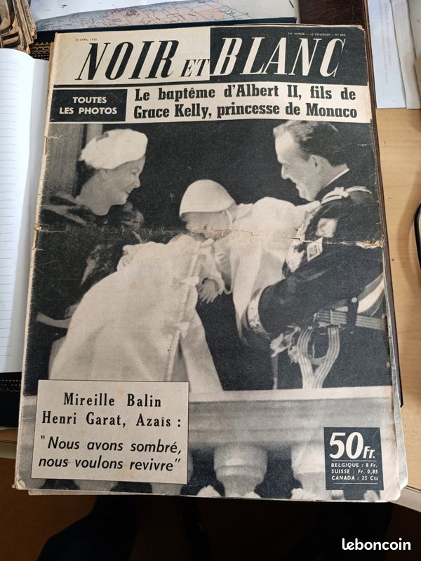 (A62)- Lot de 8 magazines anciens "Noir et Blanc"de 1958: numéros 683, 686, 688, 689, 707, 710, 712 et 713 (image 2)