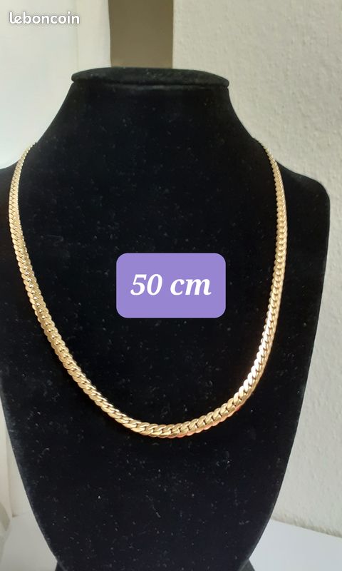 Collier Chaîne En Or Jaune 18 Carats - 50 Cm - Neuf Avec étiquettes - Fabriqué En Italie - Unisexe