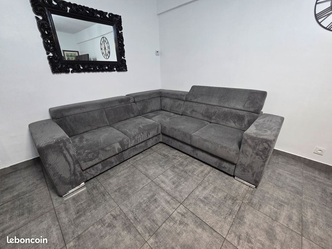 Canapé Caissargues Angle 🛋️Convertible • Confort • Anti taches - MONTPELLIER (image 1)