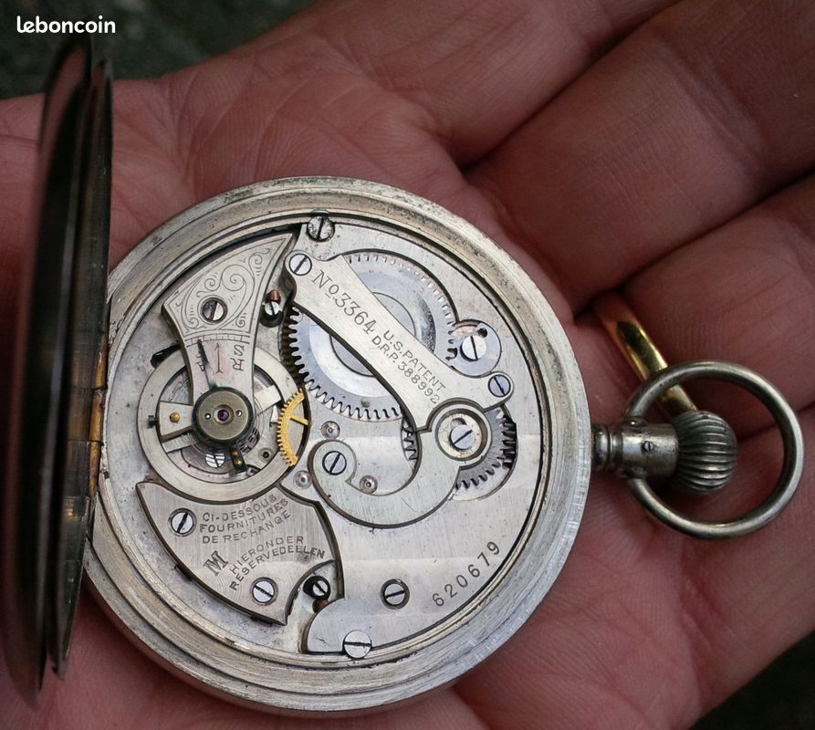 Montre De Poche Vintage BLUNT & NICHOLS — Chronographe Mécanique, 21 Rubis, Occasion Très Bon état