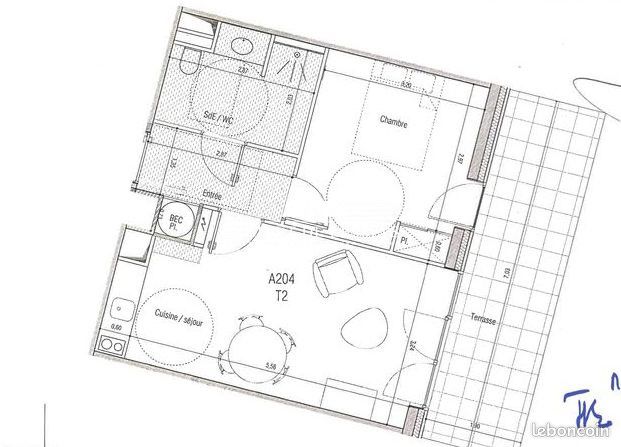 Appartement 2 pièces 40 m² · à Anglet · 40 m² · 152 500 €