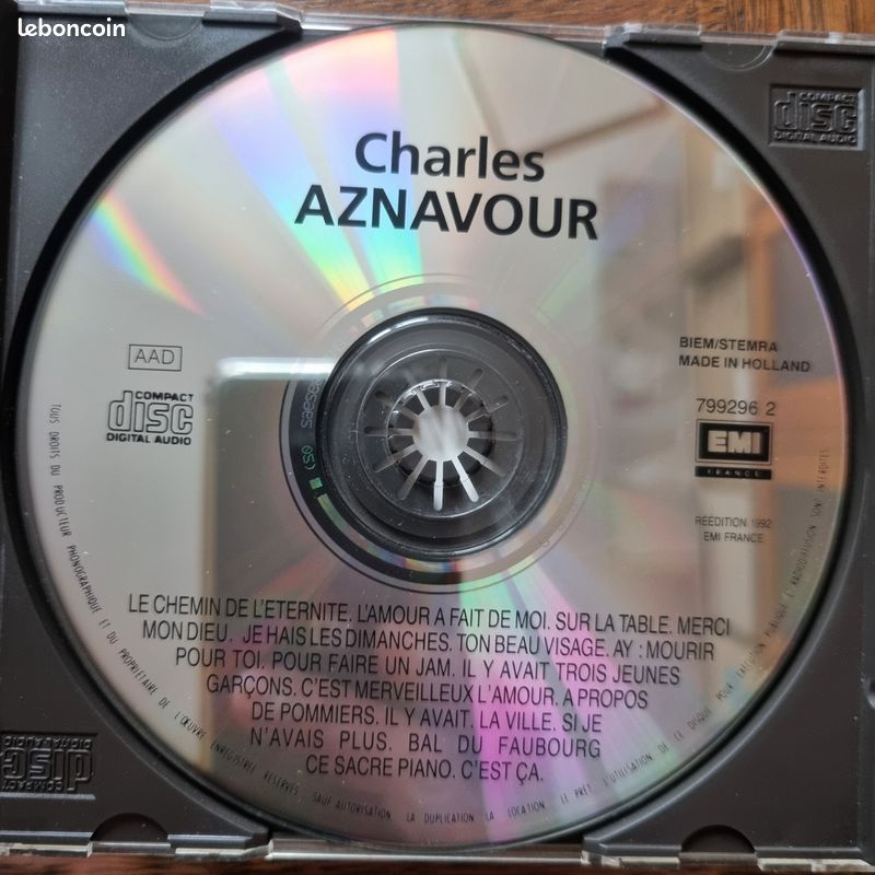Charles Aznavour – Pour Faire Une Jam - CD (image 2)