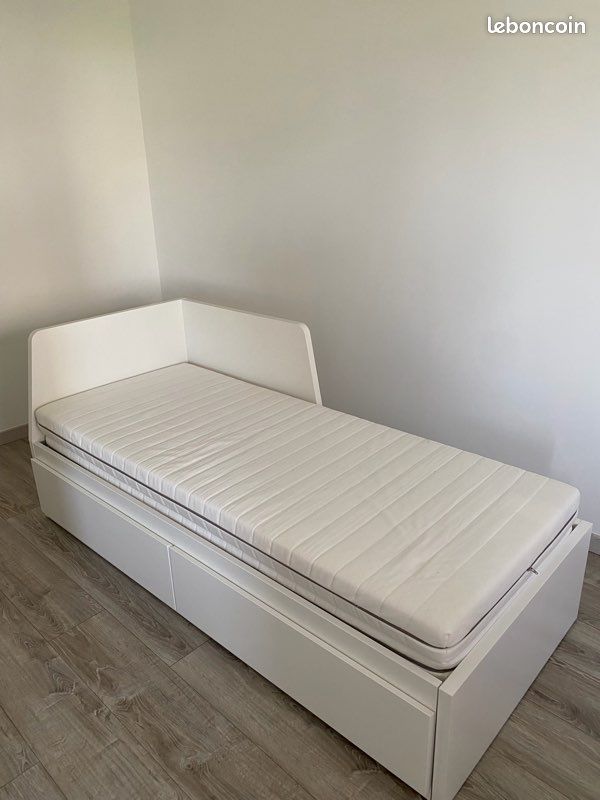 Lit ikea FLEEKE avec matelas (image 1)
