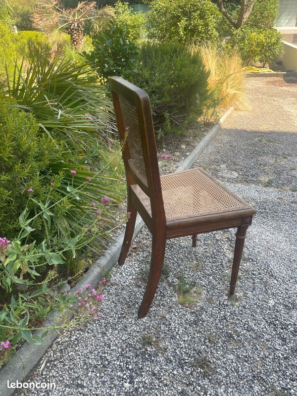 Chaise de bureau cannée (image 3)