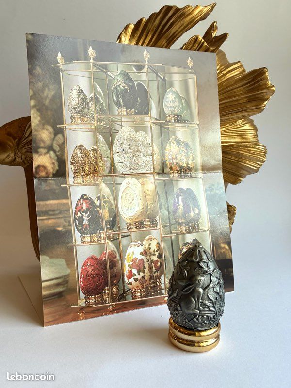 Œuf Franklin Mint en étain plein (1988) - Collection « Treasury of Eggs » (image 8)