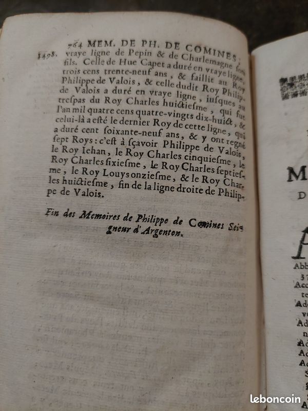 Mémoires de Philippe de Comines (édition 18éme) (image 8)