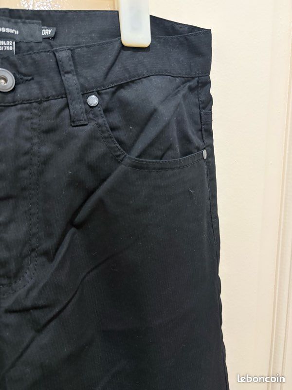 Pantalon droit noir Homme 29 x 32 Bossini (image 5)