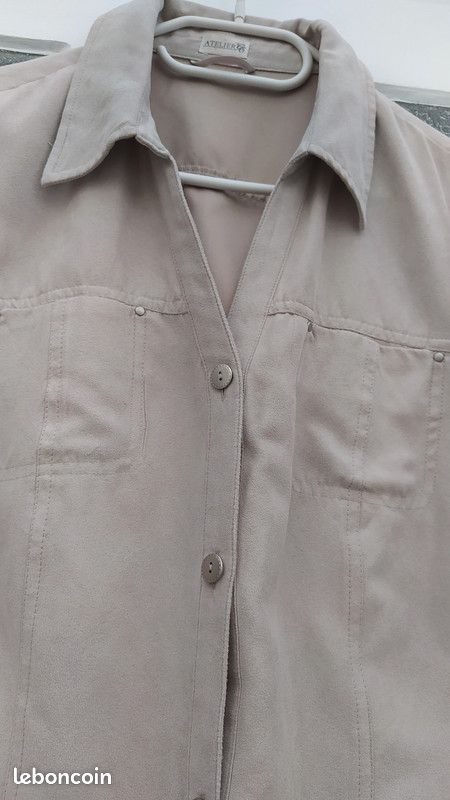 Veste suédine beigeT44 (image 2)