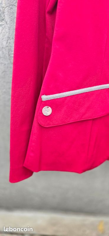 Veste Anti-stop Shires Aubrion Jeune Cavalier - Cerise (taille Au Choix)