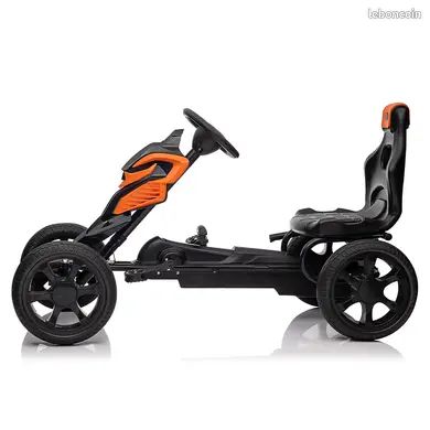 Kart à pédale noir et orange (image 2)