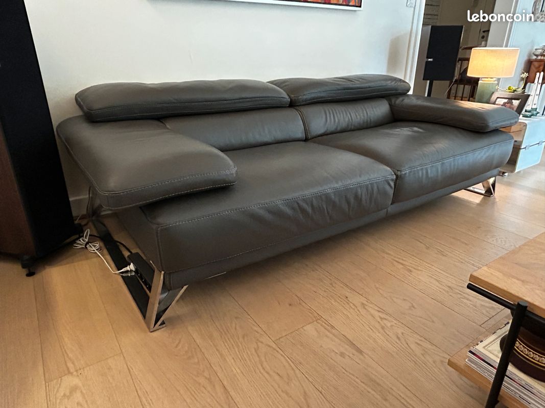 Canapé cuir SYNOPSIS 2p1/2 de ROCHE BOBOIS - Ameublement