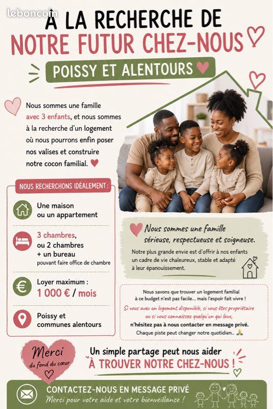 Appartement 4 pièces 55 m² · à Poissy · 55 m² · 1 000 €/mois