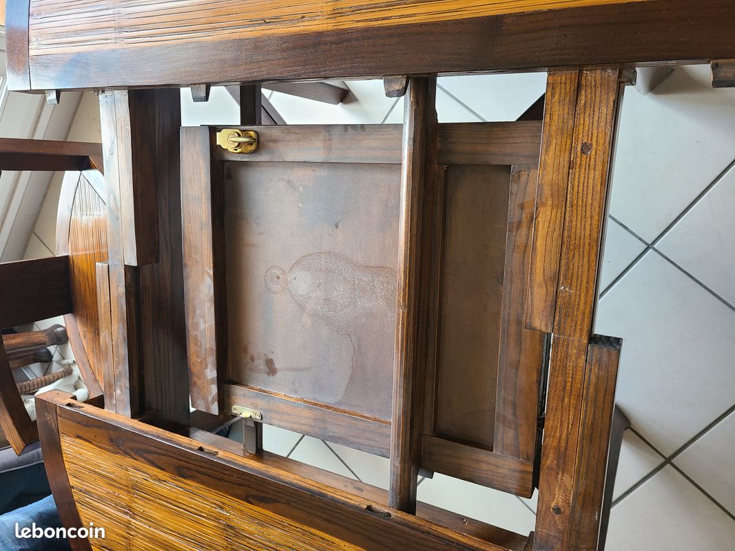 Table massif Teck et Bambou (image 6)