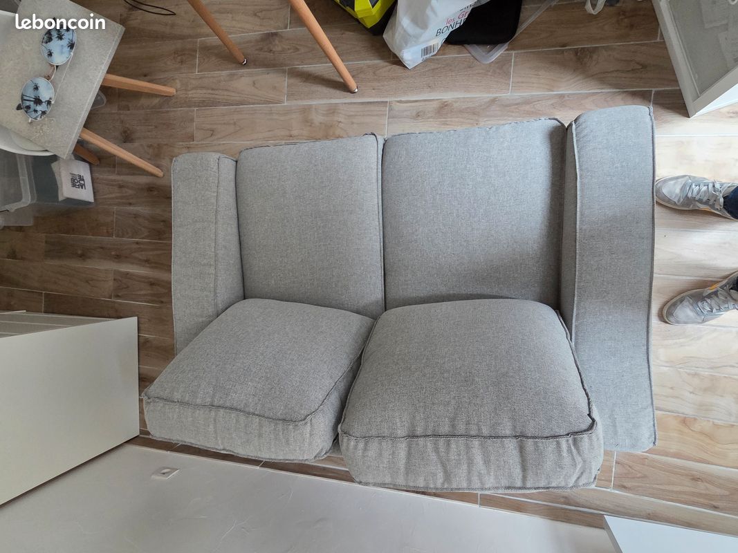 Housse De Canapé IKEA Kivik Tullinge Gris-Brun - Pour 3 Places + Chaise Longue