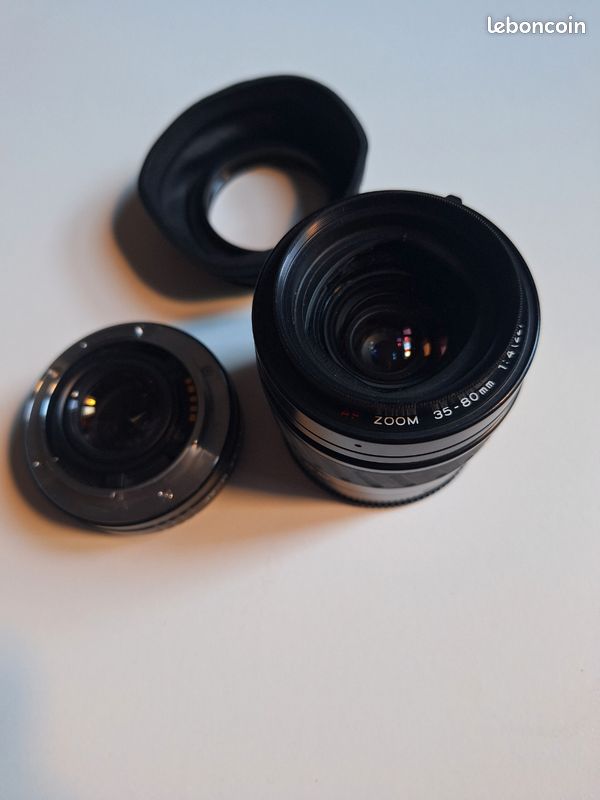 Objectif doubleur de focale et pare-soleil Minolta (image 1)