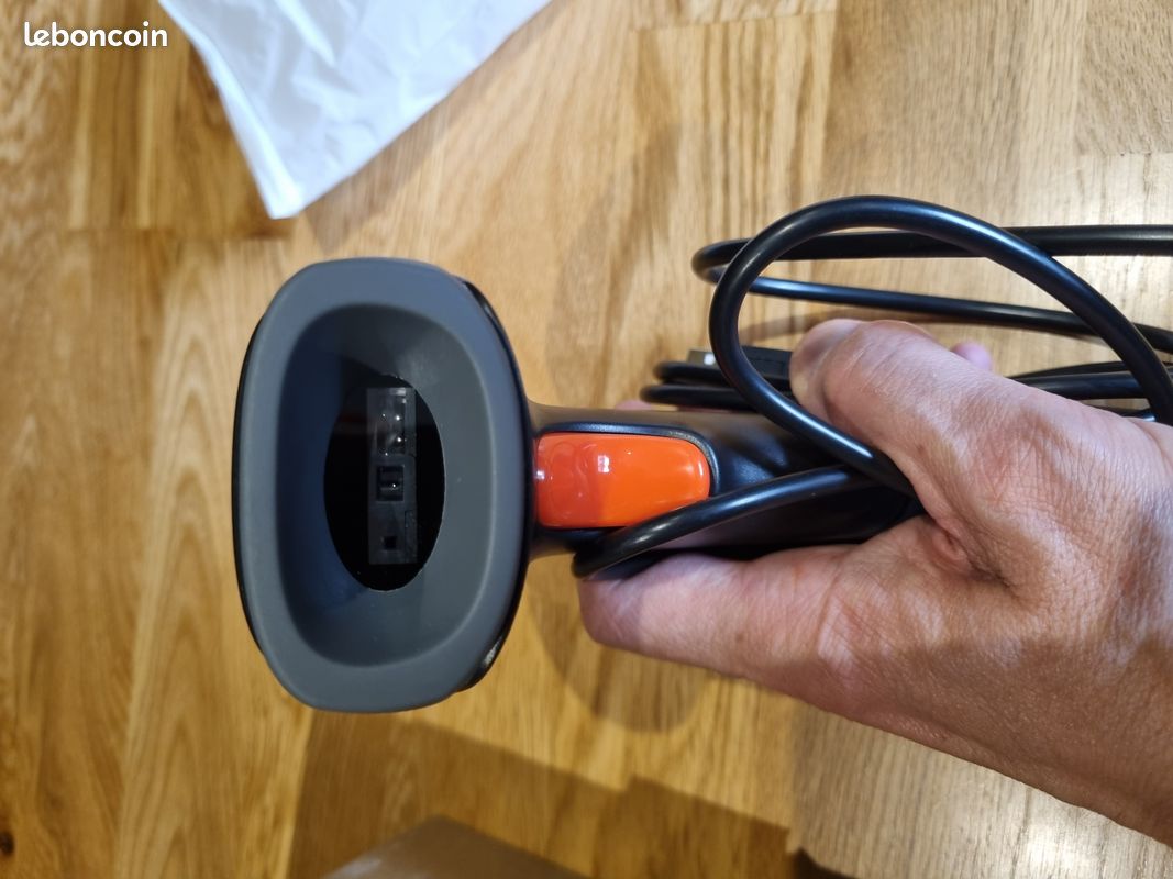 YANZEO S100 Wired 2D Scanner de codes-barres USB portable, lecteur de codes- barres QR automatique UPC PDF417 Data Matrix Lecteur de codes-barres pour magasin, entrepôt, supermarché