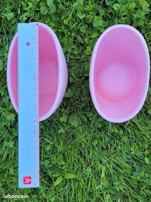Cache pot blanc et rose (image 5)