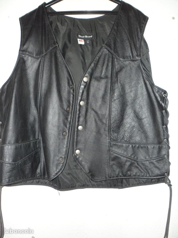 Gilet En Cuir What Goes Around Comes Around - Taille M - Neuf Avec étiquettes